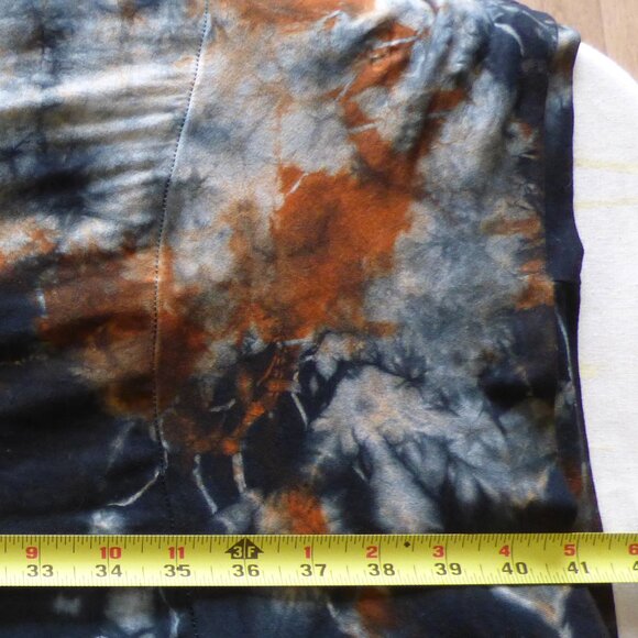 QUIRKY GOTH BOHO HIPPY TIE DYE MULTI COLOR FRINGE MAXI SKIRT XL - Picture 8 of 8